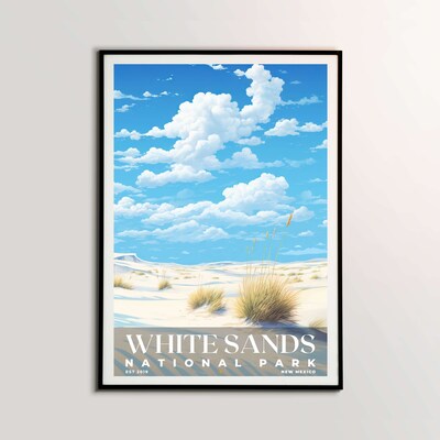 White Sands National Park Poster, Travel Art, Office Poster, Home Decor | S6 - image2
